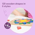 Melissa & Doug Colorful Wooden Pattern Blocks Set
