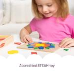 Melissa & Doug Colorful Wooden Pattern Blocks Set