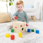 Melissa & Doug Wooden Shape Sorting Cube Toy