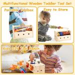 TONZE Kids Wooden Tool Set for Toddlers