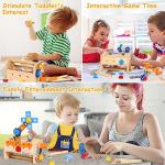 TONZE Kids Wooden Tool Set for Toddlers