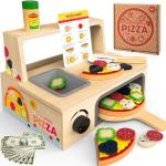 Wooden Pizza Toy Set for Pretend Play