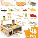 Wooden Pizza Toy Set for Pretend Play