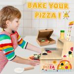 Wooden Pizza Toy Set for Pretend Play
