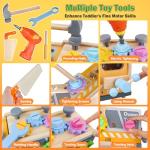 Kids Wooden Truck Tool Set with Toy Drill