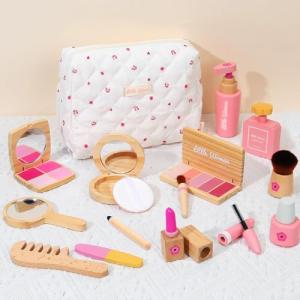 Wooden Pretend Makeup Kit for Toddlers