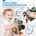 Hahaland Baby Sensory Toy and Tummy Time Book