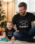 Gamer Dad and Baby Matching Outfits Set