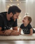 Gamer Dad and Baby Matching Outfits Set