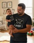 Gamer Dad and Baby Matching Outfits Set
