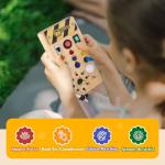 Montessori Wooden Busy Board with LED Switches