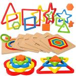 Montessori Wooden Shape Sorting Puzzle for Toddlers