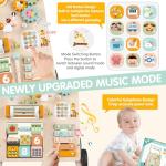 Wooden Baby Walker with Activity Center and Wheels