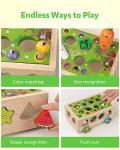 Montessori Wooden Shape Sorter Carrot Harvest Toy