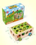 Montessori Wooden Shape Sorter Carrot Harvest Toy