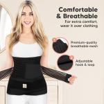 3 in 1 Postpartum Belly Support Wrap (Midnight Black)