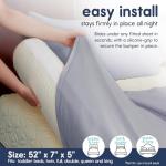 hiccapop [1-Pack] Toddler Bed Rail Bumper | Bed Bumper for Toddlers | Kids Foam Safety Bed Guard Rail for Toddlers | Bed Side Rail