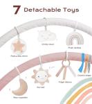 Baby Play Gym Mat with Toys and Milestone Cards