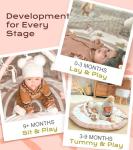 Baby Play Gym Mat with Toys and Milestone Cards