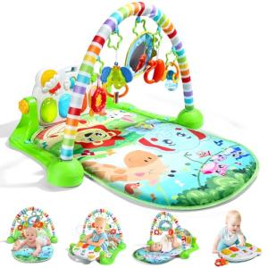 Cute Stone Baby Gym Play Mat with Piano