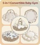 5-in-1 Plush Baby Play Gym with Toys