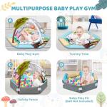 8-in-1 Baby Gym Mat with Toys & Ball Pit