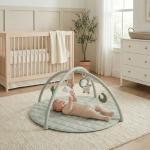 Adorable Baby Play Gym with Tummy Time Mat