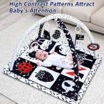 Poycuna Black and White Baby Play Gym Mat