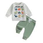Dinosaur Sweatshirt and Pants Set for Toddlers