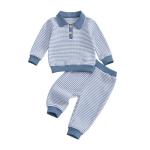 Toddler Boy Striped Sweater and Pant Set