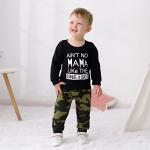YALLET Toddler Hoodie and Pants Set, Black