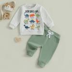 Dinosaur Sweatshirt and Pants Set for Toddlers