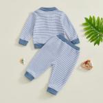 Toddler Boy Striped Sweater and Pant Set
