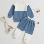 Kupretty Color Block Toddler Sweatshirt and Joggers Set