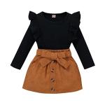 Toddler Girl Turtleneck Top and Skirt Set
