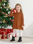 AlisOker Toddler Girls' Ruffle Knit Sweater Dress