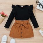 Toddler Girl Turtleneck Top and Skirt Set