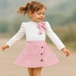 Toddler Girl Plaid Dress and Sweatshirt Set