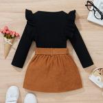 Toddler Girl Turtleneck Top and Skirt Set