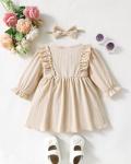 Cute Off-White Dress for Baby Girls 6-12 Months