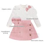 Toddler Girl Plaid Dress and Sweatshirt Set