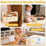 TONZE Kids Wooden Tool Set for Toddlers