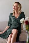 Ekouaer 3 in 1 Maternity/Nursing Nightgown, Dark Green