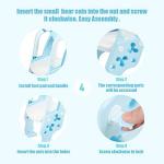 GrowthPic Potty Training Toilet Seat with Step Stool Ladder for Boys – Toddler Toilet Trainer for Kids Ages 2-9, Adjustable Height, Soft Padded Seat, Non-Slip & Foldable – Blue