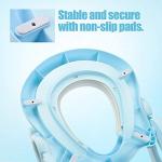 GrowthPic Potty Training Toilet Seat with Step Stool Ladder for Boys – Toddler Toilet Trainer for Kids Ages 2-9, Adjustable Height, Soft Padded Seat, Non-Slip & Foldable – Blue