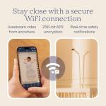 Nanit Pro Smart Baby Monitor - Camera & Floor Stand - 1080p Wi-Fi Video Camera, 2-Way Audio, See Your Baby from Anywhere, Sound/Motion/Cry Notifications, Night Vision