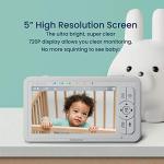 Babysense True Sleep HD Video Baby Monitor with Camera and Audio & Baby Sleep Breathing Movement Monitor, No Wifi, Non Wearable Non Contact Monitoring with 2 Under-Mattress Sensors, Full Crib Coverage