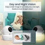Babysense True Sleep HD Video Baby Monitor with Camera and Audio & Baby Sleep Breathing Movement Monitor, No Wifi, Non Wearable Non Contact Monitoring with 2 Under-Mattress Sensors, Full Crib Coverage