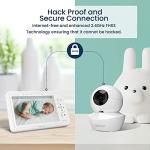 Babysense True Sleep HD Video Baby Monitor with Camera and Audio & Baby Sleep Breathing Movement Monitor, No Wifi, Non Wearable Non Contact Monitoring with 2 Under-Mattress Sensors, Full Crib Coverage