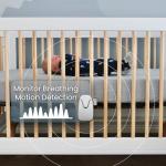 Babysense True Sleep HD Video Baby Monitor with Camera and Audio & Baby Sleep Breathing Movement Monitor, No Wifi, Non Wearable Non Contact Monitoring with 2 Under-Mattress Sensors, Full Crib Coverage